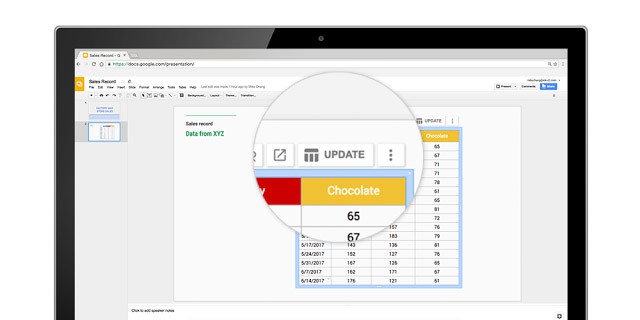 G Suite Spreadsheets - tabellen updaten