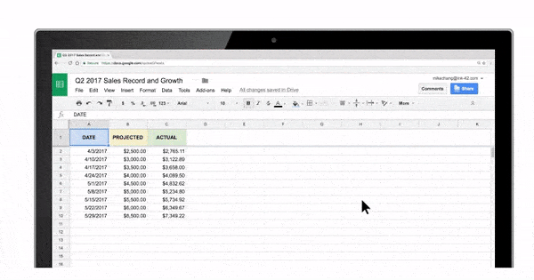 G Suite Spreadsheets tabellen invoegen nieuwe feature