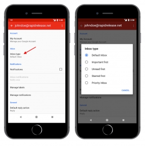 Presis - G Suite - Gmail Android app stap 1 en 2