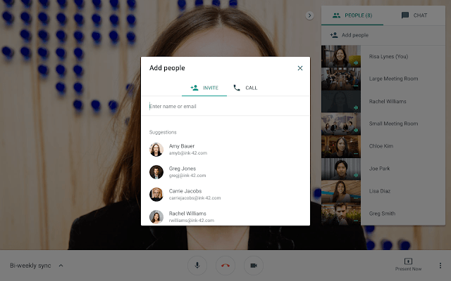 Presis - G Suite - Hangouts video meeting deelnemer toevoegen
