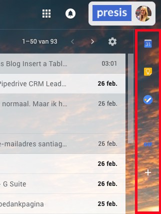 Presis - Google G Suite - Zijmenu Google Drive - Gmail