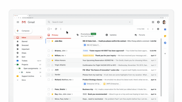 Presis G Suite - Dynamische e-mail in Gmail beschikbaar op Android en iOS