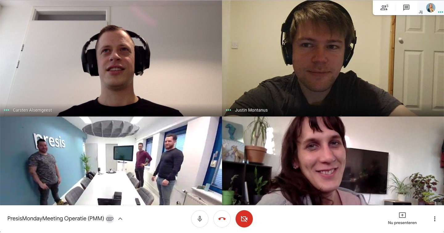 Presis PMM standup meeting - video meeting