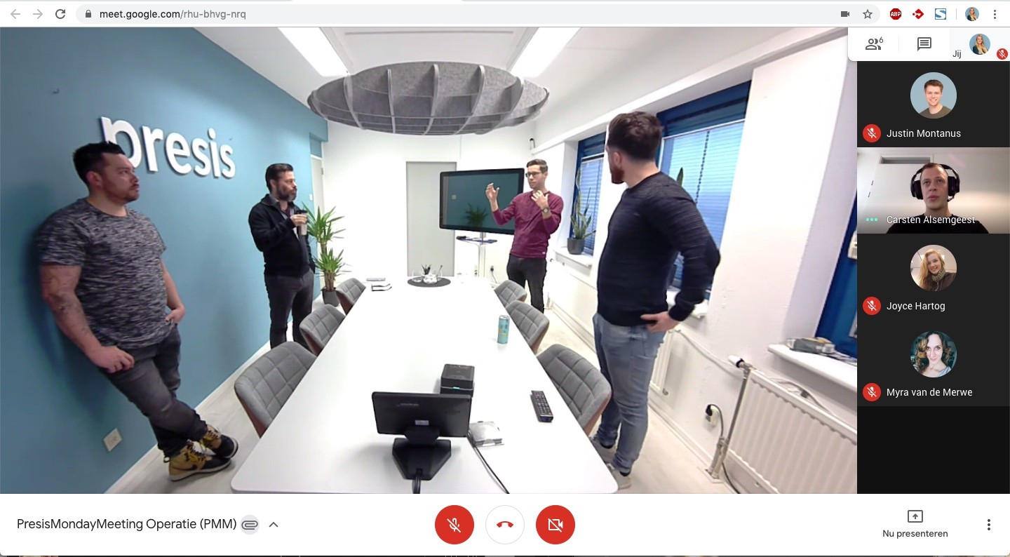 PMM standup meeting Presis