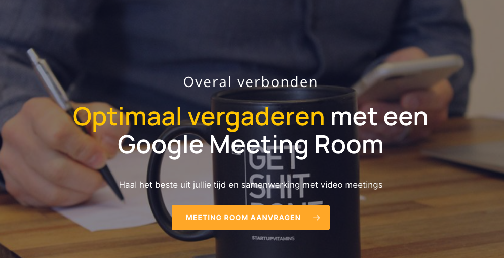 vergaderen met Google Meeting room