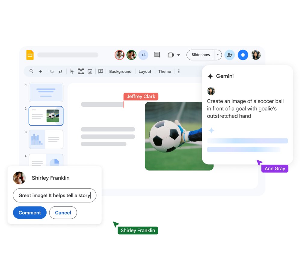 Realtime samenwerken in Google Slides, ook wel Google Presentatie genoemd