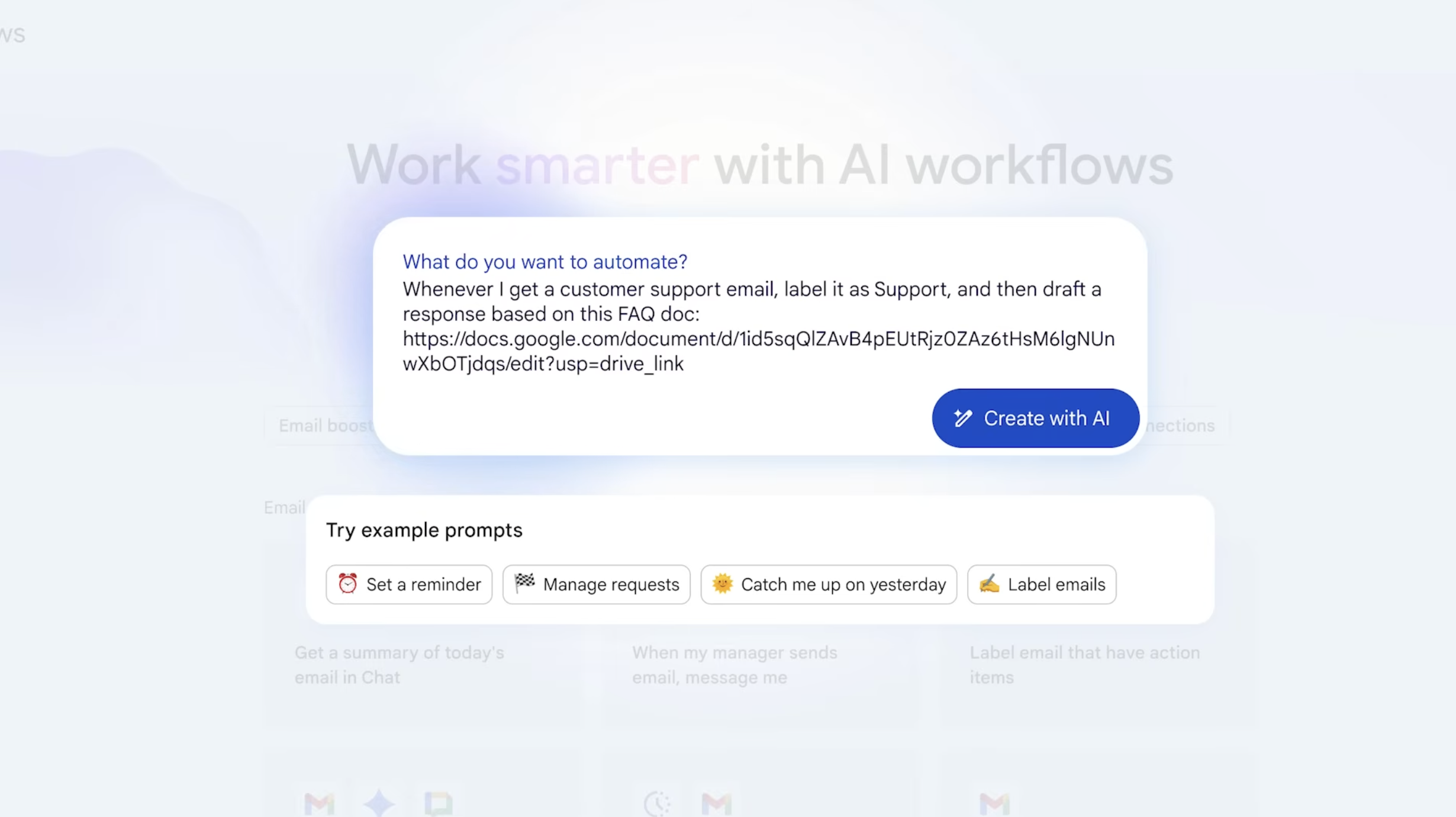 Presis - Automatiseren met Google Workspace Studio prompt