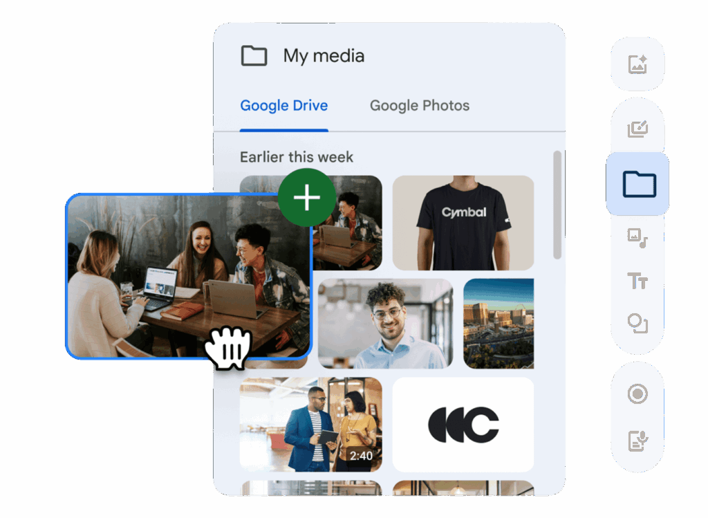 Presis - Google Vids eigen media toevoegen