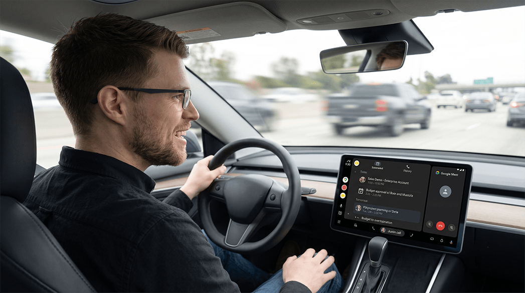 Presis - Google Meet op Android Auto - Justin in meeting